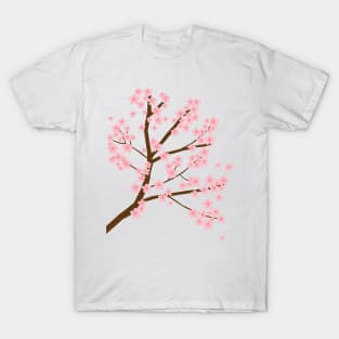 Cute Cherry Blossoms Sakura Pink Flowers T-Shirt